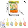 thumbnail image 1 of Taotanxi 6Pcs Easter Hanging Eggs With Dots- Fabric Wrapped Easter Egg- Easter Tree Hanging Ornaments for Party Spring Home Garden Decoration (Mix-2.36"), 1 of 5