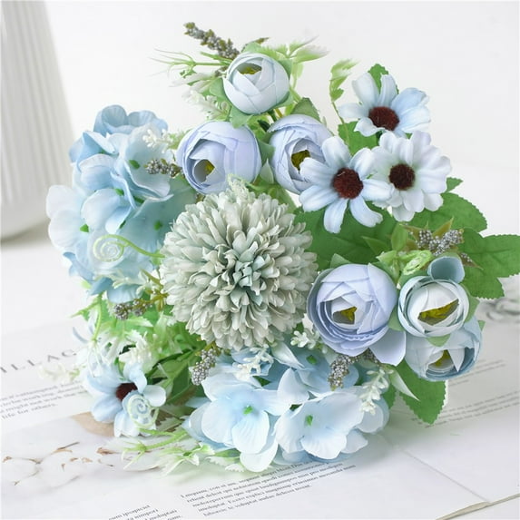 Taotanxi Artificial Flowers, Fake Peony Silk Hydrangea Bouquet Decor, Plastic Flower Arrangements ,Wedding Valentines Bouquet Bridal Decor Wedding Centerpieces For Tables - Fall Savings