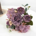 thumbnail image 1 of Taotanxi Artificial Flowers, Silk Peony Fake Hydrangea Flower, Faux Purple#1025 Bouquet Decor for Home Bridal Wedding Party Festival Decoration, 1 of 6