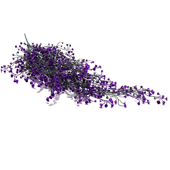 Taotanxi Artificial Hanging Plants Fake Hanging Vines Boston Fern Greenery Hanging Wall Plants for Home Room Garden Wedding Outside Decoration (Purple)
