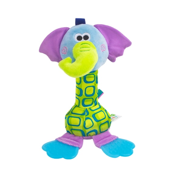 Taotanxi Baby Soft Rattles Shaker, Infant Developmental Hand Grip Toys, Sensory Learning Toys with Teether, Sounds for Baby, 3-6-9-12 Months Old