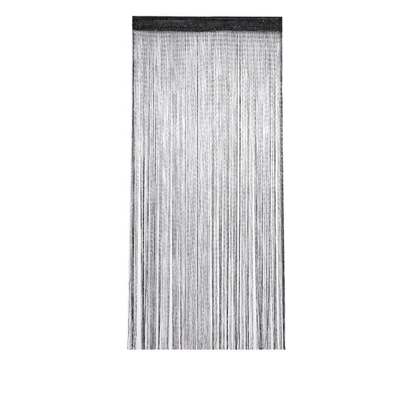 Taotanxi Beaded Curtain Door String Curtains for Doorway Tassels Beads Hanging Fringe Hippie Room Divider Window Hallway Entrance Wall Closet Bedroom Privacy Decor (39×79in/100×200cm, Black)