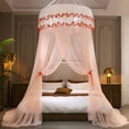 thumbnail image 1 of Taotanxi BeigeBreathable Round Canopy Lace Princess Net Bed Curtain Netting, Beige 47x106, 1 of 6