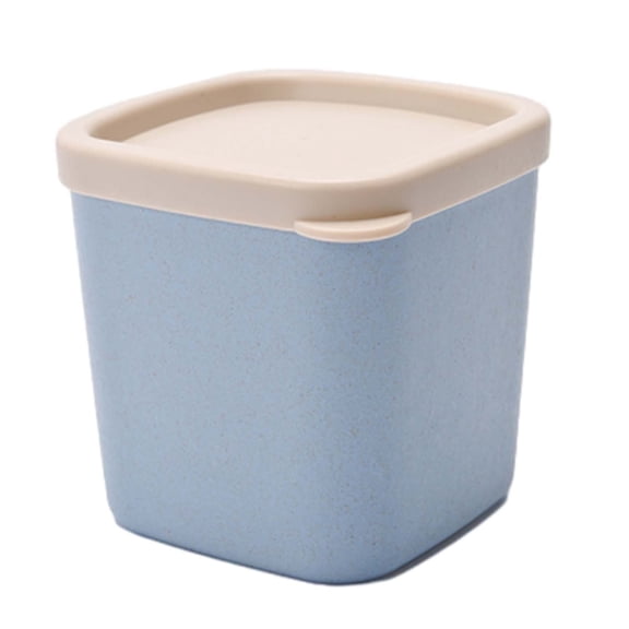 Taotanxi Blue Wheat Straw Snack Containers with Lids 26 oz Reusable Food Storage Containers Bento Lunch Snack Pots BPA Free