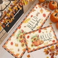 thumbnail image 1 of Taotanxi Buffalo Plaid Pumpkin Fall Decorative Kitchen Rugs Set of 2,Non Skid Washable, Home Seasonal Fall Holiday Party Autumn Harvest Thanksgiving Kitchen Mat 16"x47"+16"x24", 1 of 6