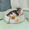 thumbnail image 1 of Taotanxi Cats Bed Basket Round C-otton Rope Woven Warm Medium Pet Sleeping Bed House Cute Scratching Pad Suitable For Small Dogs And Cats Indoor Play Eco Washable,White, 1 of 6