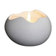 thumbnail image 1 of Taotanxi Ceramic Eggshells Candle Holder Handmade Color Aromatherapy Candle Ware Home & Tabletop Centerpiece Decoration (White), 1 of 6