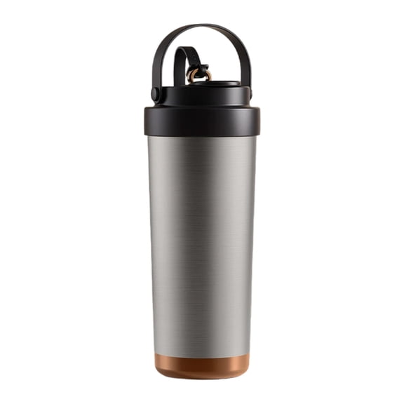 Taotanxi Ceramic Lined Coffee Travel Mug, 26 oz Insulated Coffee Cup with Leak-Proof Lid and Straw, Double Wall Stainless Steel Travel Mug with Ceramic Coating, Silver