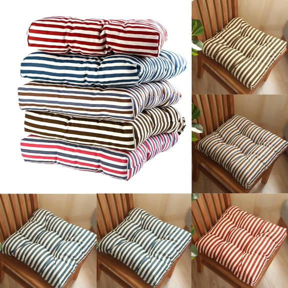Taotanxi Chair Cushions for Dining Chairs, 17.7" x 17.7" Multicolor Kitchen Chair Cushions Soft Comfy Seat Pads for Home Office Living Room Outdoor Indoor