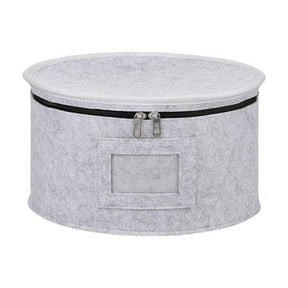 Taotanxi China Storage Case for Dinner Plate,10" W X 6.1" H Thick Felt Plate Quilted Case Stackable China Storage Containers With 12 Felt Dividers for Dinnerware Storage And Transport