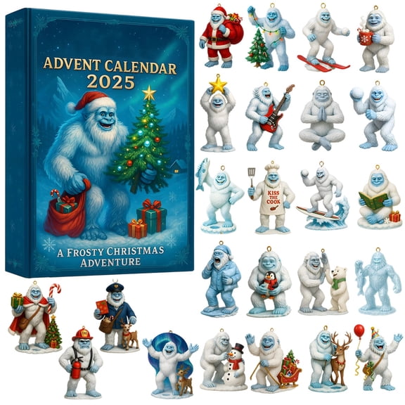 Taotanxi Christmas Advent Calendar 2025 Halloween, 24 Days Snowman Ice Countdown Calendar for Doll Collectible Gift Christmas Figures Advent Calendar