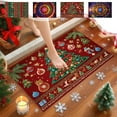 thumbnail image 1 of Taotanxi Christmas Area Rug Entryway Rug Machine Washable Rugs Red/Green Christmas Decorative Doormat Low Pile Carpet Xmas Non-Slip Small Rug for Bedroom Kitchen Entryway Bathroom Kitchen, 1 of 7
