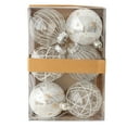 thumbnail image 1 of Taotanxi Christmas Ball Ornaments Set, Farmhouse Shatterproof Christmastree Decorations,6ct Large Plastic Hanging Ornaments,80mm/3.1,Neutral, 1 of 6