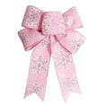 thumbnail image 1 of Taotanxi Christmas Bows for Wreath, Christmas Pink Blue Snowflake Ribbon Bows for Wreaths, Large Tree Topper Bows for Christmas Home Garden Indoor Outdoor Decoration Wreath Ornament Supplies, 1 of 6