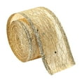 thumbnail image 1 of Taotanxi Christmas Metallic Gold Glitter Ribbons Christmas Gold Sparkly Mesh Craft Ribbon Wired Polyester Ribbon for Gift Wrapping Xmas Tree Floral Wedding Party Decor(1.93”x6.56Ft), 1 of 6
