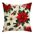 thumbnail image 1 of Taotanxi Christmas Pillow Covers 18x18 Set of 1, Decor for Sofa Couch, Indoor Outdoor Decorations, Throw Pillow Cases for Winter Xmas Holiday Farmhouse Party, 1 of 6