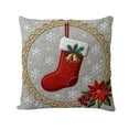 thumbnail image 1 of Taotanxi Christmas Pillow Covers 18x18 Set of 1, Decor for Sofa Couch, Indoor Outdoor Decorations, Throw Pillow Cases for Winter Xmas Holiday Farmhouse Party, 1 of 6