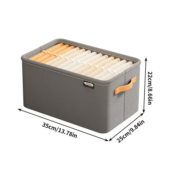 Taotanxi Closet Organizers And Storage Bins Large, Organizer Storage Baskets, Storage Containers for Organizing Changing Table Bookshelf (1-Pack, Grey)