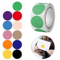 thumbnail image 1 of Taotanxi Colored Dot Stickers, 1 Inch Black Circle Color Code Label, Pink Waterproof Garage Sale Stickers, Yard Sale Price Labels (1 Rolls, 500Pcs), 1 of 9