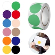 Taotanxi Colored Dot Stickers, 1 Inch Red Circle Color Code Label, Pink Waterproof Garage Sale Stickers, Yard Sale Price Labels 1 Rolls, 500Pcs
