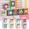thumbnail image 1 of Taotanxi Creative Cute Cartoon Double Hole Pencil Sharpener, Stud-ent Hand Pencil Sharpener, Green Dinosaur ,White Rabbit,Cat, Puppy, Yellow Chicken, Bear..., 1 of 7