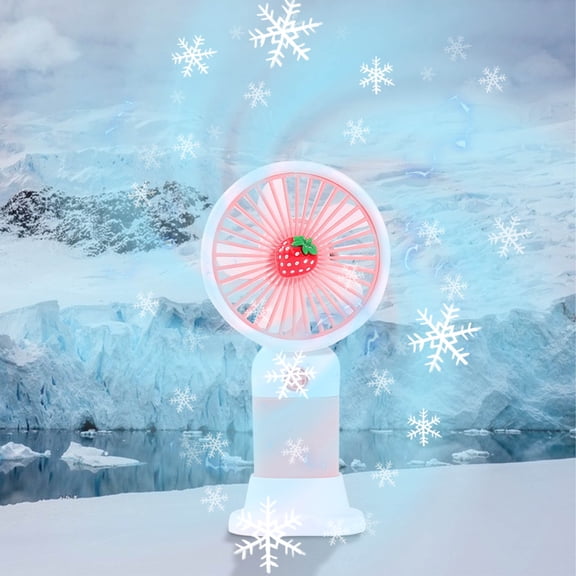 Taotanxi Cute Handheld Mini Fan – Portable & USB Rechargeable | Lightweight | 5-Blade Design | 3-Speed Cooling | Compact (8x6x15 cm) | Fun Fruit Style – Avocado, Strawberry, Orange & Pineapple
