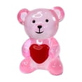 thumbnail image 1 of Taotanxi Cute Mini Heart-Shaped Bear Figurine for Valentine's Day, Made of Transparent Resin, Perfect for Office, Study, or Shop Window Decoration. (Pink), 1 of 6