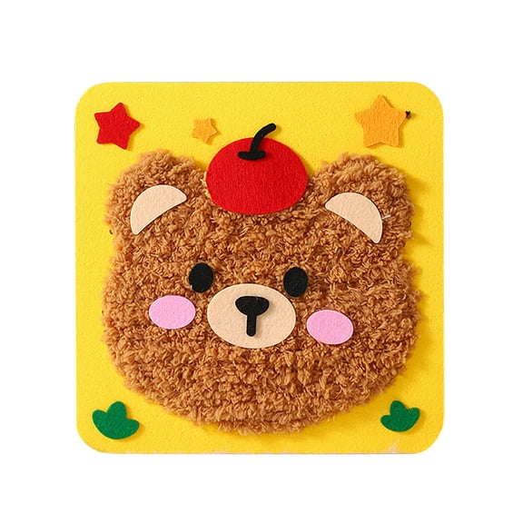 Taotanxi D-I-Y Felt Sewing kit,Cartoon Animal Stickers Felt Embroidery Doll Set Stitching with Arts and Crafts Projects, Gifts Toys Sewing Kit for Ki-ds