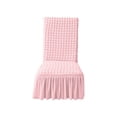 thumbnail image 1 of Taotanxi Dining Room Chair Slipcovers 1-Piece Stretch White Dining Chair Covers Dorm Chair Cover Non Slip Washable Furniture Protector With Skirt Country Style for Hotel Ceremony Party (Pink), 1 of 6