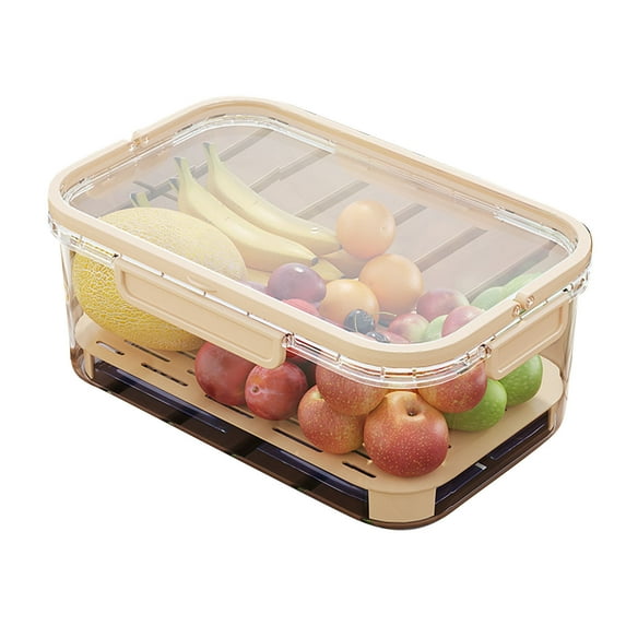 Taotanxi Divided Clear Snack Serving Tray with Lid & Handle, Snackle Box Charcuterie Board Container Storage Organizer for Fruit Candy Veggie Snacks, Perfect for Travel Picnic, Yellow