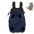 thumbnail image 1 of Taotanxi Dog Carrier Backpack, Adjustable Dog Pet Cat Front Carrier Backpack | Ventilated Dog Chest Carrier for Hiking Camping Travel, for Small Medium Dog Cat Puppies, Large, 12-16 lbs, Navy, 1 of 6