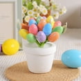 thumbnail image 1 of Taotanxi Easter 4.72 Inch Egg Jar Potted Flowers, Creative Spotted Eggs, Silver Spots, 1 of 5