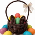 thumbnail image 1 of Taotanxi Easter Basket with Handle Kids Bunny Easter Baskets Rabbit Harvest Flower Girl Hunt Toy Mini Picnic Wine Woven Baby boy Fruit Birthday Organizer Egg Dorothy Cute Cookies Beach Storage, 1 of 5
