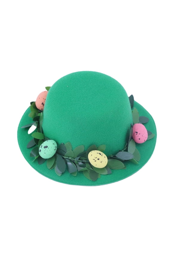 Easter Bonnet Hairpin Easter Diy Crafts Set With Straw Hat Handmade Hat Egg Straw Flower Decoration Children'S Birthday Gift