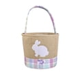 thumbnail image 1 of Taotanxi Easter Basket – Bunny Basket with DIY Blank Wooden Bunny Tag for Kids, Boys, Girls, Easter Egg Hunt, Candy Gift Storage (Pink), 1 of 6