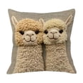 thumbnail image 1 of Taotanxi Embroidered Throw Pillow Covers - 18x18 Decorative Pillow Covers with Zipper Aesthetic Cute Design Boho Winter Christmas Linen Throw Pillowcases for Living Room Couch Sofa Bed, 1 of 6