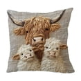 thumbnail image 1 of Taotanxi Embroidered Throw Pillow Covers - 18x18 Decorative Pillow Covers with Zipper Aesthetic Cute Design Boho Winter Christmas Linen Throw Pillowcases for Living Room Couch Sofa Bed, 1 of 6