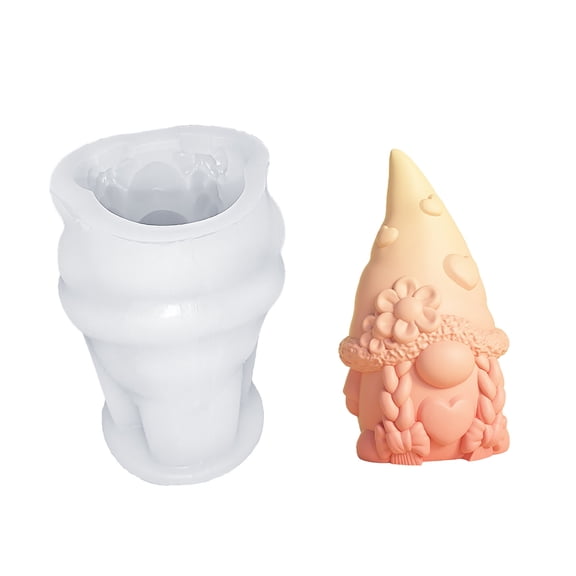 Taotanxi Faceless Santa Claus Candle Molds, Gnome Silicone Molds for St. Patrick'S Day Christmas, Diy Paint Your Own Dwarf Candle, Home Gifts Making Wax Ceramic Clay
