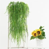 Taotanxi Fake Hanging Plant , Artificial Potted Fern Plant, 34.6-In Long Faux ivy Vine for Shelf Home Office Indoor Outdoor Garden Greenery Decor