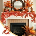 thumbnail image 1 of Taotanxi Fall Garlands 67In Artificial Leaves Vines Faux Autumn Leaves Ivy Fake Hanging Plants Rattan Indoor Outdoor Home Thanksgiving Party Fireplace Fall Decor, 1 of 7