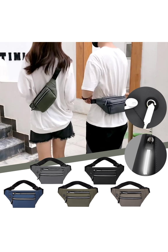 Fanny Pack: Slim Waist Bag Sports Hip Pouch for Woman Man - Fashionable Travel Fannie Pack Runner Belt Bum Bag for Walking Jogging Hiking (Gray)