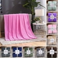 thumbnail image 1 of Taotanxi Flannel Fleece Throw Blanket(47X78 Inch), Cozy Stripe Throw for Couch, Sofa and Bed, Warm and Soft Purple Blanket for All Season, 1 of 7