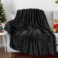thumbnail image 1 of Taotanxi Fleece Blanket Black#1070 Throw Blankets for Couch & Bed, Luxury Plush Cozy Fuzzy Blanket 40x60 inches, Super Soft Warm Lightweight Throw Blanket for Travel Camping, 1 of 6