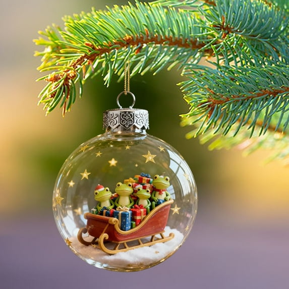 Frog Ornaments 2025, Frog Gifts for Women - Frogs Merch for Frog Lover, Frog Christmas Ornament for Christmas Tree Xmas Gifts for Xma Decor Home,C