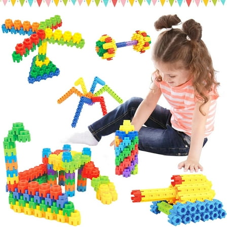 Taotanxi Gears Interlocking Learning Set, STEM Construction Toy Set - Building Ki-ds Toys 120 Pcs - 10 Colors