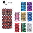 thumbnail image 1 of Taotanxi Gold 2.36" Large Christmas Balls - Christmas Tree Decoration Ornaments Shatterproof Hanging Balls for Birthday Halloween Holiday Wedding Decorations Set of 36pcs, 1 of 8