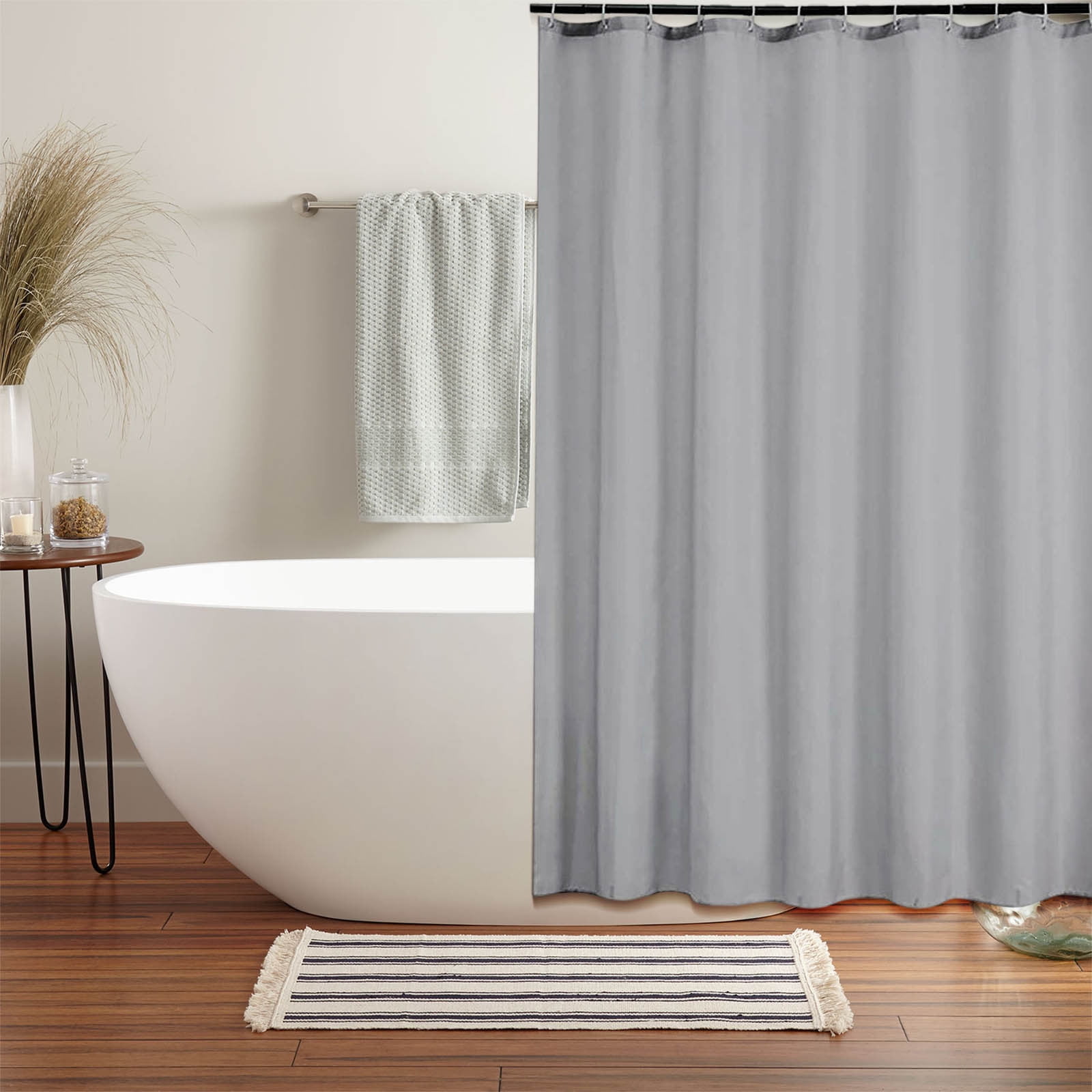 Shower Curtain Liner Fabric Taotanxi Gray Fabric Shower Curtain Liner, Easy Shower Curtain Or Liner