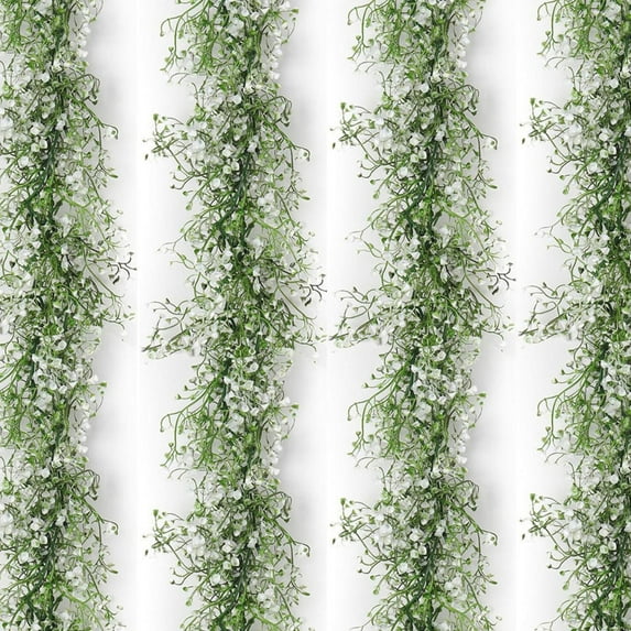 Taotanxi Green Artificial Hanging Plants 1Pcs 5.6Ft Fake Plant Greenery Faux Ferns Leaves Ivy Garland for Halloween Thanksgiving Party Outdoor Indoor Garden Decor