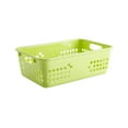 thumbnail image 1 of Taotanxi Green Plastic Storage Baskets, 8X 5.3 X 3 Inch Large Plastic Storage Organizer Tray Bin with Handles for Classroom, Drawer, Closet, Bathroom Kitchen, 1 of 6