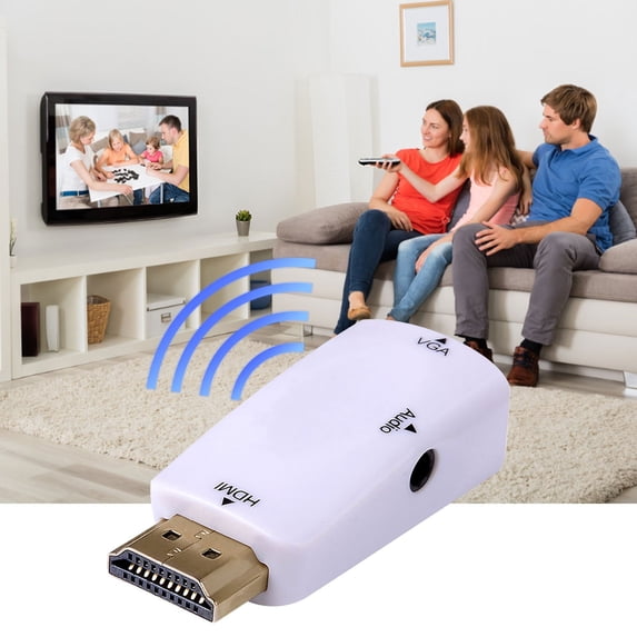 Taotanxi HDMI to VGA Adapter Converter with 3.5mm Audio Jack Cable,4K HDMI to VGA Converter Male to Female Gold-Plated Connector for Laptop,PC, Desktop,Monitor, Projector,HDTV,DVD